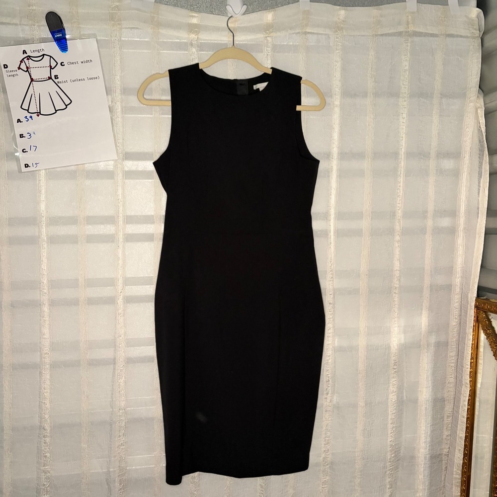 H&M Sheath Dress Womens Size 10 Black New Sleeveless Professional Cocktail LBD